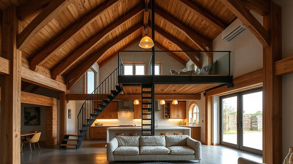 align stairs with trusses