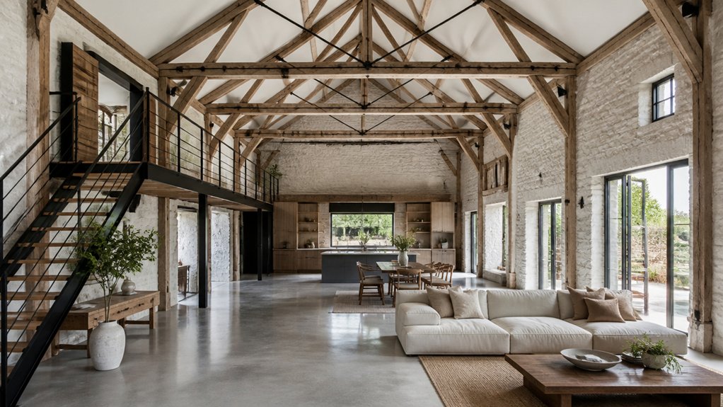 barn conversion open plan design