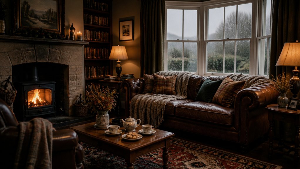 cozy british autumn living