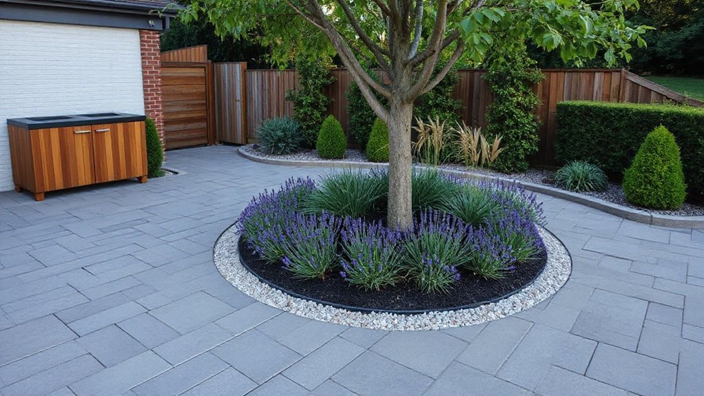 integrated driveway and privacy design