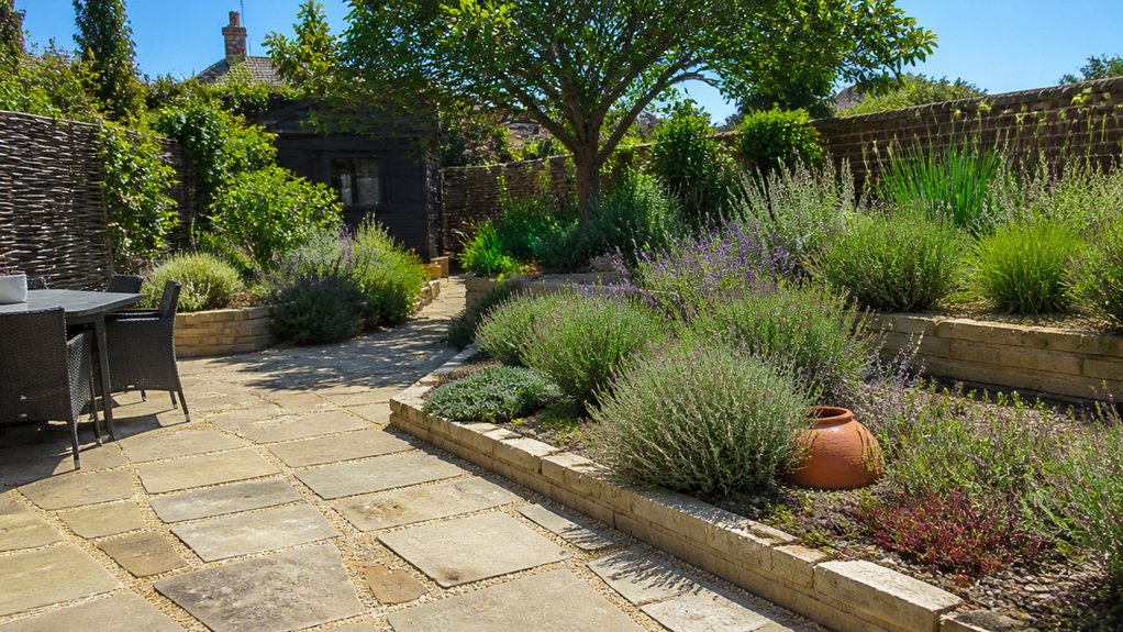 low water british summer garden