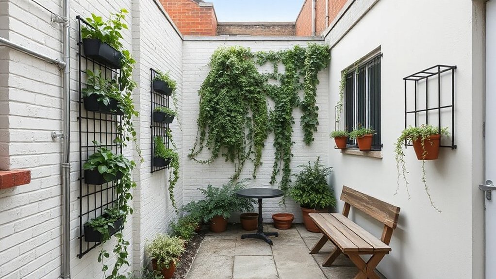 vertical planting for courtyards