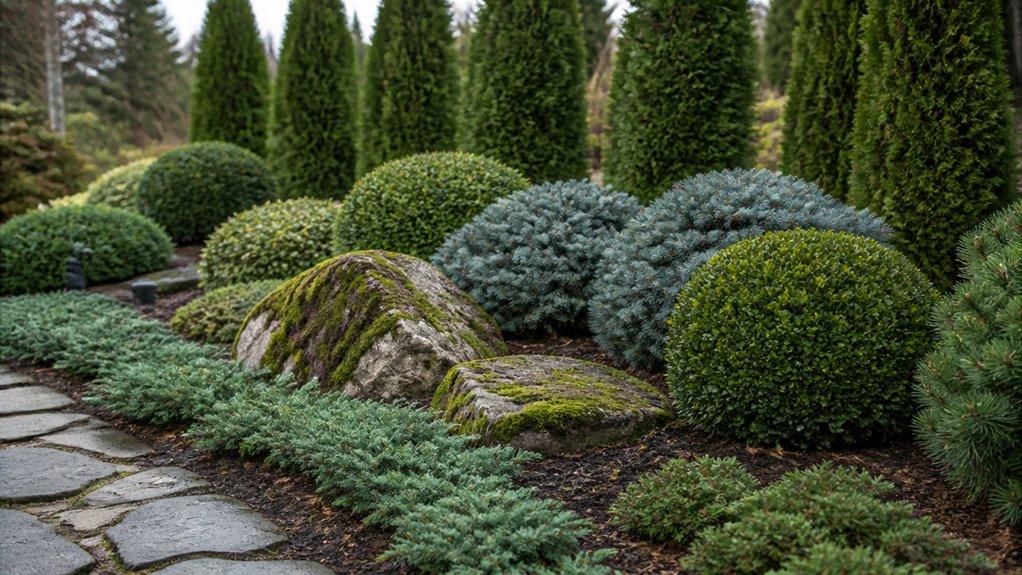 year round evergreen planting ideas